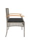 Garden Bench with Cushion Grey Poly Rattan Acacia Wood - 4