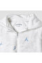 Hooded Sleepsuit with Bow Embroidery - Polyester - Long Sleeves - 4