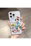 iPhone 15 Pro Max Compatible Case Camera Protected Transparent Ultra Thin Silicone Cover with Cartoon Pattern