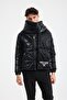 Chmps? ! Parisse Men's Detachable Scarf Padded Mock Neck Inflatable Coat Casual Modern Design 9758E