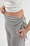 Modal Textured High Waist Wide Leg Ruched Detail Pants Berşan Collection - 5