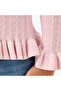 Ruffle Detail Sweater with Long Sleeves - 5