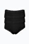 Women's Black 3-Pack Ultra Soft Micro Modal Lace Trim Slip Panties 3m700