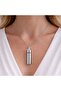 Storage Capsule Necklace Medicine, Prayer Ash Note Openable Women's Necklace Silver 45mm X14Mm