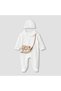 Collar Neck Sleepsuit with Beanie - Long Sleeves