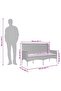 3-Seater Garden Bench with Cushions Black Poly Rattan - 3