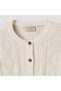 Cotton Round Neck Long Sleeves Sleepsuit with Knit Texture - 4