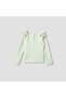 Textured Sweater with Long Sleeves and Ruffle Detail - 3