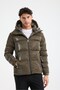 Chmps? ! Parisse Men's Detachable Hooded Masked Sports Inflatable Coat 9751