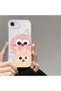 iPhone 16E Compatible Case Camera Protection Transparent Ultra Thin Silicone Cover Small Charcoal Ball Pattern - 2