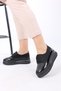 Black Stone and Lace-Up Sports Women's Shoes - 3