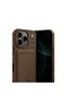 iPhone 17 Pro Max Compatible Case with Card Holder and Business Card Slot, Slim Design, Colorful Soft Cover - Brown - 2