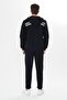 Men's Fleece-Lined Hooded Winter Tracksuit Set Black 9520-S - 6