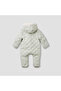 Quilted Closed Feet Coverall with Hood and Long Sleeves - 2