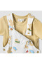 Bear Print Dungaree and T-shirt Set - 4