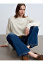 10857 Boat Neck Soft Sweater-Ecru - 2