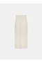 80127 Accessory Detailed Slit Knitwear Skirt-Cream - 7