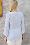 Plus Size Crew Neck Long Sleeve Relaxed Fit Stylish Women's Blouse - 4