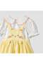 Cat Embroidered Pinafore and Collared Top Set - 4
