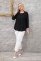 Plus Size Crew Neck Long Sleeve Relaxed Fit Stylish Women's Blouse - 6