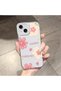 iPhone 15 Compatible Case Camera Protection Transparent Ultra Thin Silicone Cover Flower World