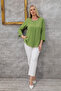 Plus Size Crew Neck Long Sleeve Relaxed Fit Stylish Women's Blouse - 5