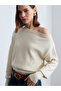 10857 Boat Neck Soft Sweater-Ecru - 4