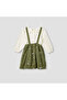 Floral Embroidered Pinafore and Top Set