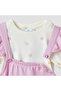 Heart Print T-shirt and Dungarees Set - 4