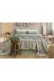 Leopard Green 4-Layer 100% Cotton Muslin Woven Bedspread, Armchair Cover