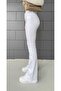 High Waist White Flare Jeans Denim Trousers Flared Lycra