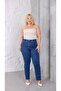Big Size Power Stretch Fabric Mom High Waist Denim Pants Stretchy Fabric - 6
