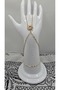Stainless Steel Gold Color Wind Rose Model Zircon Stone Şahmeran