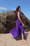 Azi̇ze Bohem Stylish Muslin Dress / Purple - 4