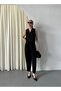 Black Elastic Waist Pleated Trousers - 51111 - 3