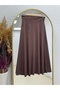 Gönül Suede Skirt Mt.001-Bn4272 Brown - 2