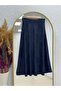 Gönül Suede Skirt-Bn4272 Navy Blue - 2