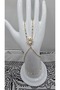 Stainless Steel Gold Color Wind Rose Model Zircon Stone Şahmeran - 4