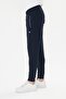 Men's Cotton Zippered Pocket Sweatpants Navy Blue 7819-L