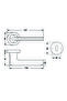 Elloy Rosette Luxury Wc Bathroom Latch Door Handle Satin (Set for 1 Door) - 3
