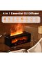 3D Flame Essential Oil Diffuser, 150ml Fireplace Flame Light Humidifier with Timer, Auto-Off Protect - 6
