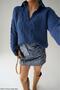 Women's Collared Denim Detailed Knit Sweater - 5