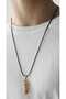 Stainless Steel Unisex Mask Medallion Necklace No-3-Gold