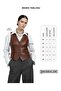 Black Carla Genuine Leather Women's Vest - 5