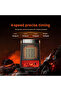 Small electric flame heaters with thermostat Fast Heating Ceramic Room Heater with Ambient Lighting - 8