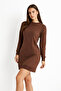 Women's Plain Stone Tunic Brown - 3