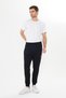 Men's Cotton Zippered Pocket Sweatpants Black 7819-S - 4