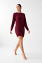 Women's Plain Stone Tunic Burgundy - 4