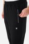 Men's Cotton Zippered Pocket Sweatpants Black 7819-S - 7