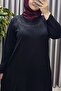Women's Clothing Plus Size Embroidered Collar Stone Hijab Dress - 2